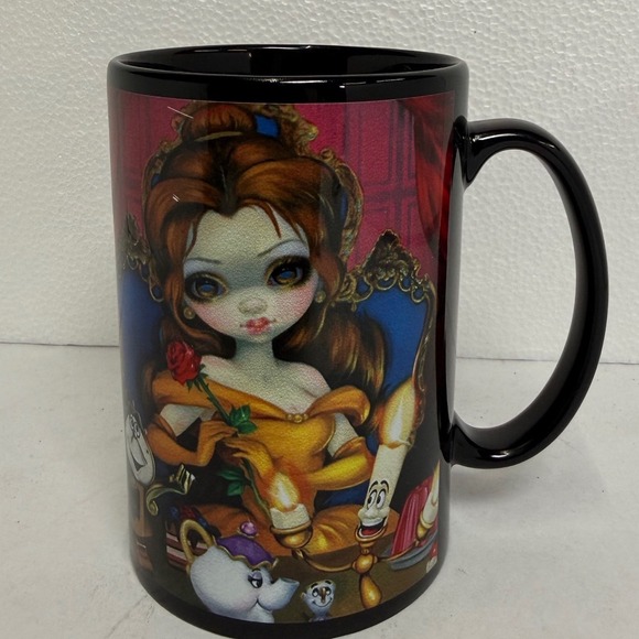 WonderGround Gallery Other - Disney Mug Black WonderGround Gallery Jasmine Becket-Griffith Belle